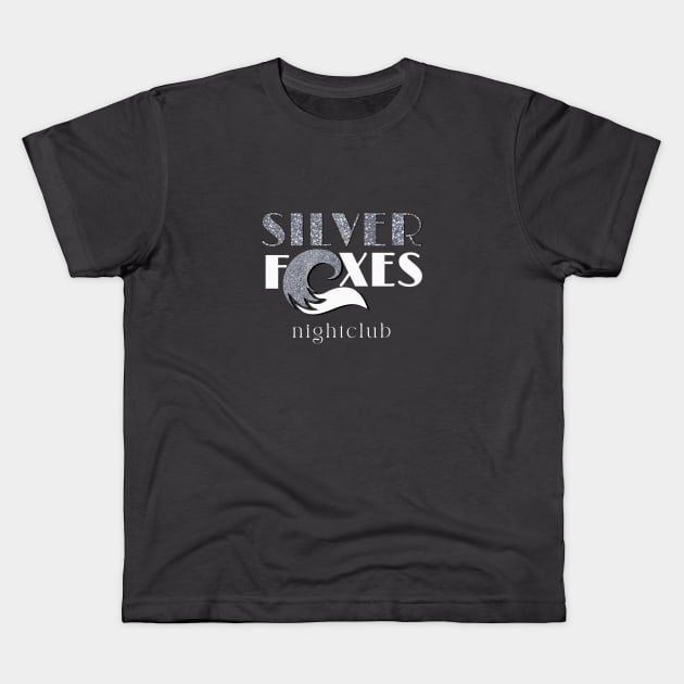 Silver Foxes Logo - White Letters (from Accidental Lovers Series) Kids T-Shirt by Nerdy Romantics Fan Shop